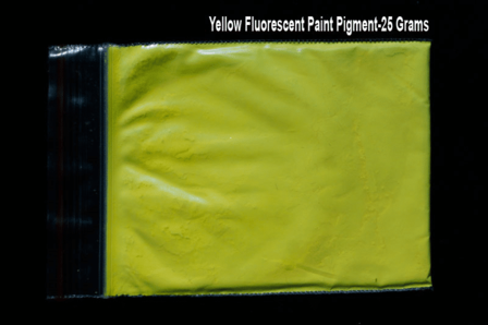 Geel fluorescerend pigment poeder