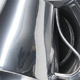 Chrome look mirrorlike metallic hoogglans