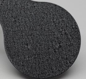 Zwart Wrinkle grof structuur mat