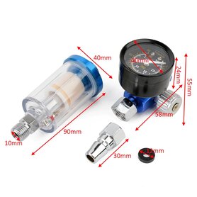 Perslucht vocht / vuilfilter met perslucht regelaar