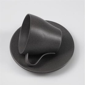 Donkergrijs mat fijnstructuur metallic